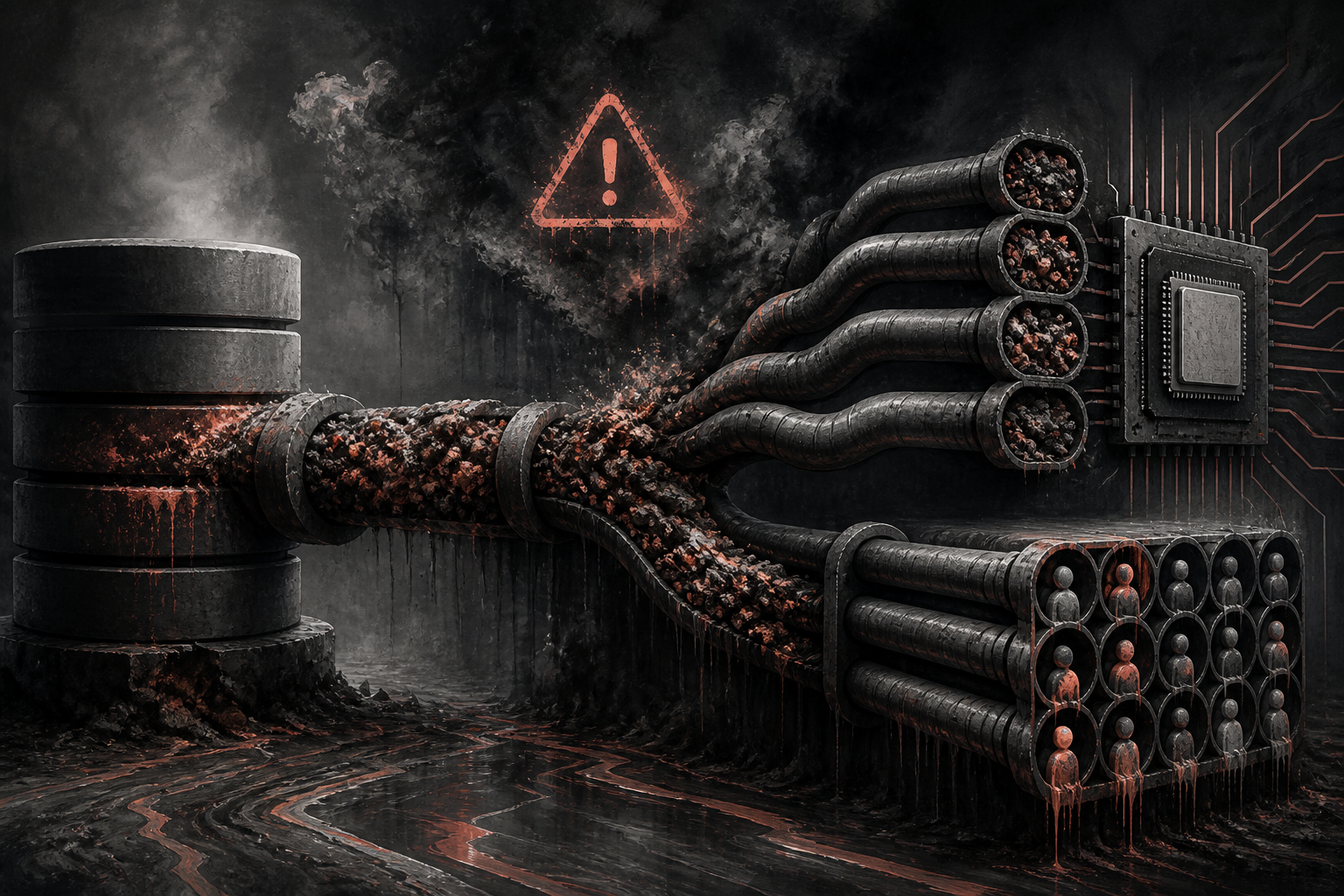 Clogged database pipes, CPU cores, and connection pools under authorized load